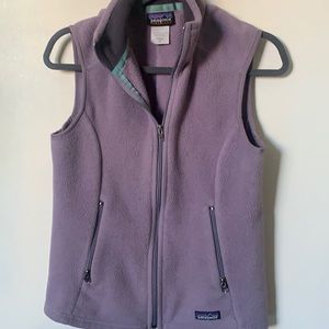 Patagonia dark lavender fleece vest. Size M